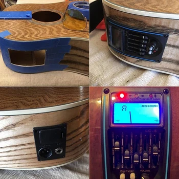 Equalizer Akustisk Guitar Pickup Forforstærker System W/ LCD-Skærm og Mikrofon