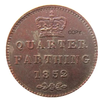Et sæt (1839-1868)5pcs forenede KONGERIGE Storbritannien / Ceylon Victoria Quarter Farthing Kopiere mønter