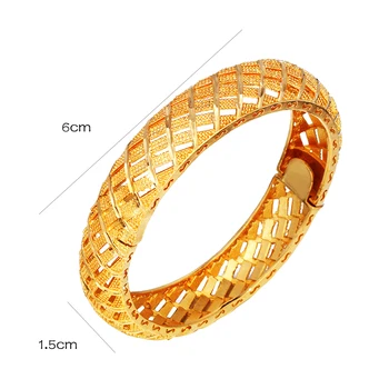 Ethlyn 4stk/masse Nye Bred Damer Brud Armbånd Samling Eksklusive Gylden Farve Designer Smykker, Arabiske armbånd Armbånd B208