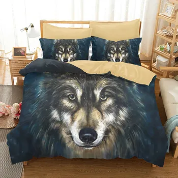 Fantastisk wolf digital kunst duvet cover sæt king-dobbeltværelse med queensize-fuld twin enkelt størrelse sengetøj sæt