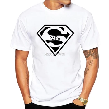 Fars Dag Gave T-shirt mænd Super Papa Far Sjove T-Shirt Bedste hund Far tshirt casual t-shirt til mænd familie Bedste Venner toppe