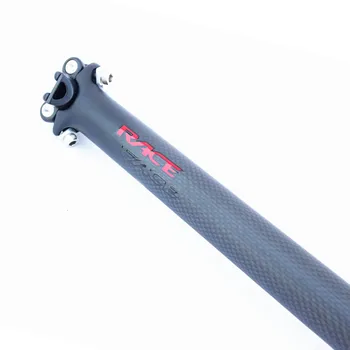 FCFB næste mat 3k carbon+blank sticer sadelpind carbon fiber cykel cykel, MTB cykel sæde indlæg 27.2 / 30.8 / 31.6*350/400 mm