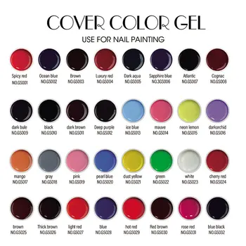 Fengshangmei Tegning UV Gel Maling 60 Farver Nail Art Design Pure Color Nail Painting Gel 1 til 30