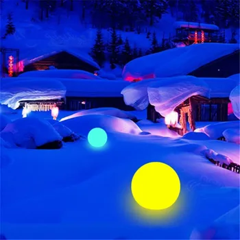 Fjernbetjening LED-Ball Have Lys 16 Farve Night Lights Vandtæt Udendørs Græsplæne Lampe Swimmingpool Jul Krans Part Indretning