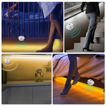Foxanon PIR bevægelsesføler LED Nat Lys-Sensor Nat Lampe 1M 2M 3M 4M 5M LED Strip + strømforsyningen Til Kabinettet Trapper Bed Lys