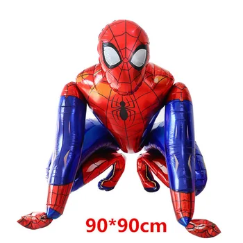 Giant Spider 3D mand Folie Balloner Rød Blå Latex Arch Kit Garland Ballon-års Fødselsdag Part Dekorationer Børn Dreng superhelt Toy bold