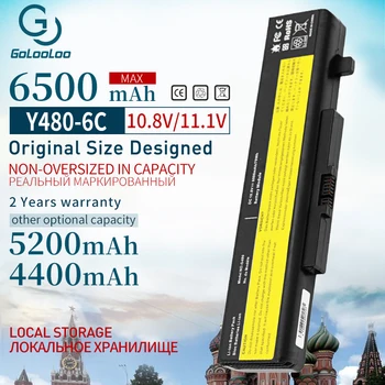 Golooloo 6500mAh Batteri til Bærbar L11L6Y01 For Lenovo Y480 Y480P Y480A Y580M Y580N Y580P V480C G500 G485G ThinkPad Edge l11s6y01