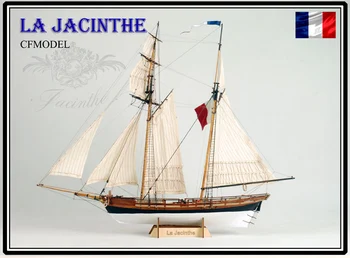 Gratis forsendelse Skala 1/65 klassikere fransk sejlbåd i træ model kit La bluebell wood sejlbåd model