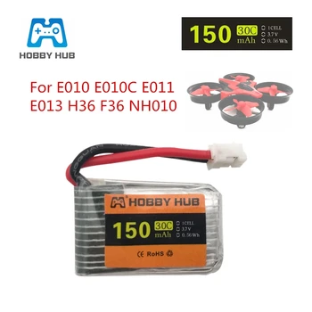 H36 3,7 v 150mah 30C LIPO Batteri Til Eachine E010 E010C E011 E013 F36 NH010 RC Quadcopter Reservedele 3,7 v Batteri 100pcs