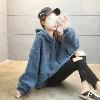 Harajuku Hoodie Oversize Streetwear Kvinder Vintage Pullover Sweatshirt Pige 90'erne Tøj Grunge Sweatshirts Kpop Mode Jakke