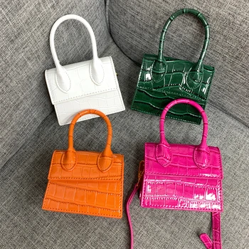 Helt NY Luksus Krokodille Mønster Læder skuldertasker Trendy Damer Mini Flap Design-Pink Taske Små Håndtasker For Kvinder