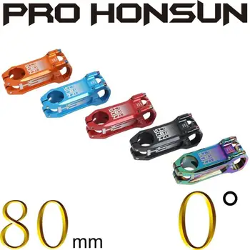 Honsun Pro 31.8x28.6x80mm Mountain Bike Cykling Aluminium Legering Styr Frempind MTB Cykel Stamceller CNC 0 grader Cykel Stem