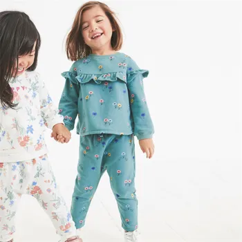 Hoppe Meter Børn Bomuld Tøj Sæt til Efteråret Foråret Dyr Applique Kids Tøj Fashion Baby Kostume 2 stk Sæt
