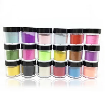 Hot salg 18 Crystal Farve Pulver Skåret Særlig Høj Renhed Crystal Powder Nail Værktøj