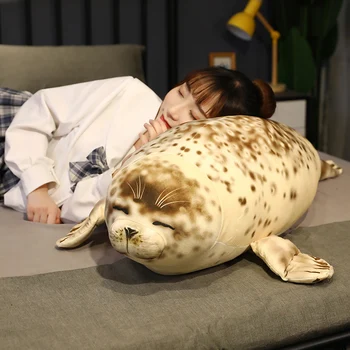 Hot Salg 35cm dejlige Yelllow Tætning Kaste Puder Sea World Animal Sea Lion Bløde Fyld Sove Pude Dukke Til