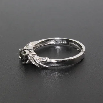 Hotsale 925 sølv ring med grøn turmalin 3 mm * 6 mm naturlig turmalin, ring 925 solid silver tourmaline smykker