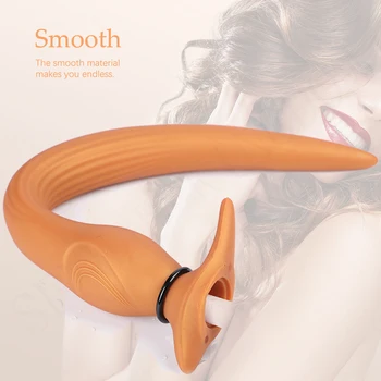 Hule Design Dildo til Anal Inflation Butt Plug med Blød Silikone Anus Plug Vagina Masturbator Legetøj for Voksne Sex Shop for Par
