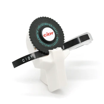 Hvid farve Prægning Label Maker for MOTEX E101 Opgradere Version CIDY C101 Mini DIY Manuel Skrivemaskine passer til 9mm 3D-label Tape