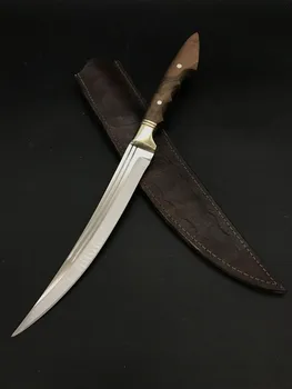 Håndlavet far kniv valnød håndtere 4116 stål bushcraft jagt knive samling kniv camping værktøjer slien klingen fast