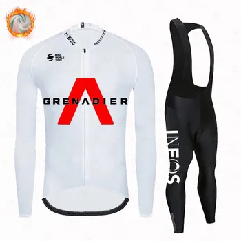 INEOS Grenadier Trøje Sætter 2020 Pro Team Vinter Fleece Cykling Tøj MTB Bib Pants Ropa Ciclismo Triathlon Passer