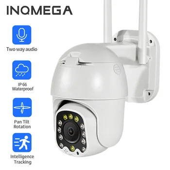 INQMEGA PTZ Dome Udendørs IP-Kamera Wifi 1080P 4X Zoom AI Opdage Hjem Smart Cam Trådløs Video Overvågning CCTV Sikkerhed Kamera