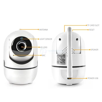 Jeatone 1080P Baby Monitor HD Wifi Wireless Home Security 2.0 MP IR-Netværk CCTV Kamera med To-vejs Audio Overvågning Kamera
