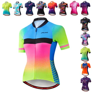 JPOJPO Kvinders Cykling Jersey Sommer MTB Bike Jersey-Shirt Mountain Road Cykel Toppe Team Cykling Bære Maillot Ciclismo Mujer