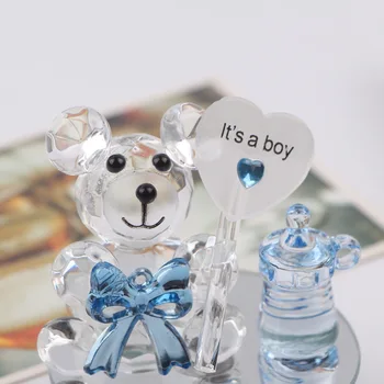 K5 Crystal Bear Brystvorten Dåb Baby Brusebad Souvenir-Fest Barnedåb Giveaway Gave Bryllup Favoriserer og Gaver Til Gæsten 30stk