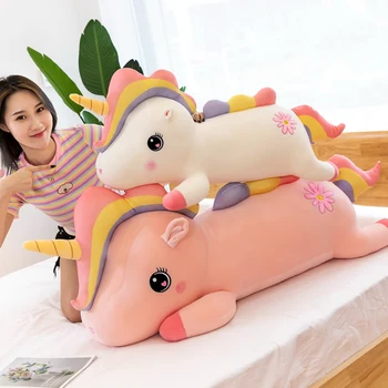 Kawaii Plys Rainbow Unicorn Toy Udstoppet Enhjørning Sofa Plys Pude Pude Børn Børn Toy Home Decoartion Pige Gave