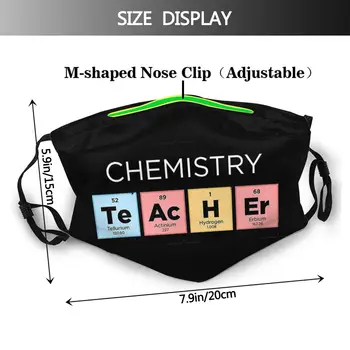 Kemilærer Periodiske Tabel er Ikke Disponibel Munden Ansigt Maske med filtre for Støv Bevis Polyester Beskyttelse Dækning af Respirator