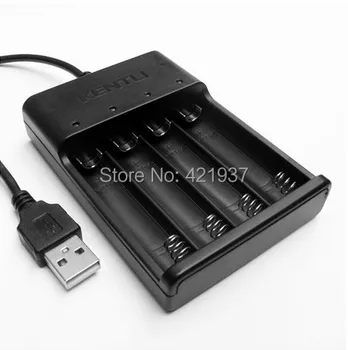 KENTLI 4 slots USB batteri oplader til KENTLI 1,5 v AA genopladelige lithium batteri