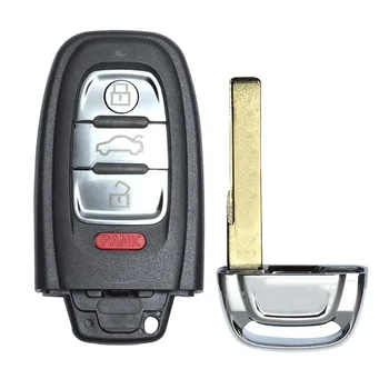 KEYECU Keyless-Go Smart Fjernbetjening Bil Nøgle Med 3+1 4 Knapper 315MHz - FOB for Audi Q5 A4L, P/N: 8T0 959 754 J , 8T0959754J