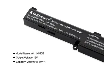 KingSener A41-X550E Laptop Batteri til ASUS K550D K550DP D451V X550DP X550D F550D R752LJ R752LD R752LB R752M R752L R751J P750L