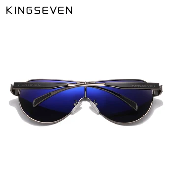 KINGSEVEN Nye Overdimensionerede Solbriller Mænd Og Kvinder Mirror Linse Polariseret Briller UV-Beskyttelse Mænds Briller Rustfrit Stål N7762