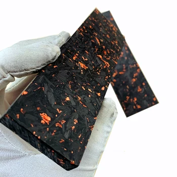 Kniv håndtag materiale Marmoreret CF Carbon Fiber Black Marble med harpiks, kobber, pulver Komprimering plade Kniv håndtag patch plade