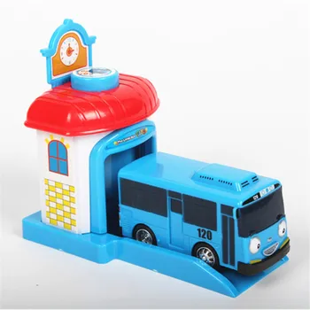 Koreanere Tegnefilm Tayo den Lille Bus Et Stykke Araba Oyuncak Garage Bil Legetøj Model Mini Plast Tayo Bus Baby for Børn Brinquedo