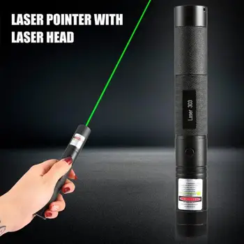 Kraftig Grøn Laser Pointer Lys 303 532nm Justerbar Fokus Militære Lazer Pen