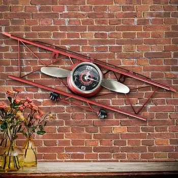 Kreative retro fly vægur stue spisestue væggen væggen, hænge på væggen eller hænge smedejern dekorativt ur