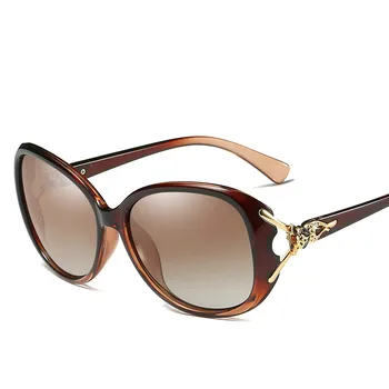 Kvinder Polariserede Solbriller Mode Kørsel Sol Briller UV400 Anti-Blænding Fox Briller med Briller Sag
