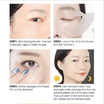 LANBENA Eye Mask Pletter For Øjnene koreanske Reducere Mørke Rande Og Poser under øjnene Hyaluronsyre Patches Anti-Aging Løfte hudpleje