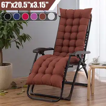 Lang ensfarvet Blød Pude Komfortable kontorstol sæde puder Liggende stol, pude Liggestol Pude Pad 170x52x8cm