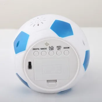 Led-Fodbold Ur Digital Nat Lys Med Back Light-LED bordlamper Bruser Fodbold Vækkeur Til hjemmekontoret Soveværelse Indretning