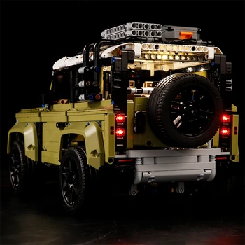 Led-Lys, der er Kompatibelt Til Lego-Klodser 42110 Land Rover Forsvarere Off-road Køretøj Technology Group-Serien Montering af Legetøj
