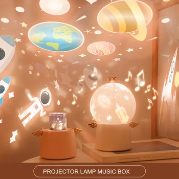 LED-Musik Projektor Nat Lys Genopladelige Projektor Ocean stjernehimmel Rotere Lampe Lys Farverige Blinkende Stjerne Kids Baby Gave