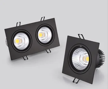 Led Spotlight Loft Lampe Recessed COB LED Downlight Dæmpbar 220V 110V Varm / Ren/Kold Hvid Rund Led Spot Light