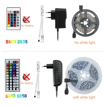 LED Strip-12V Lys, Vandtæt, Fleksibel RGB Bånd 5M 10M 15M 20M Båndet 24Key / 44Key Fjernbetjening