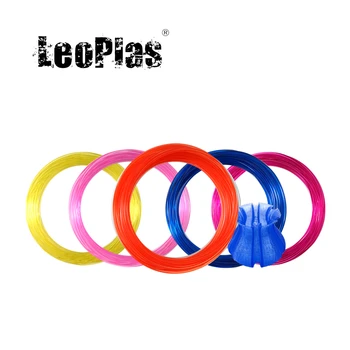 LeoPlas 1.75 mm 10 Meter 25g Transparent Lysende Klart, ABS Filament Prøve For 3D-Printer Pen Hjælpematerialer printertilbehør