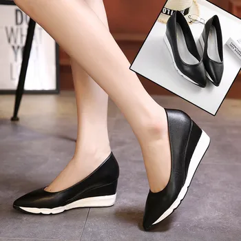LIHUAMAO mode kiler kvinder sko slip på peep toe høje hæl pumper party komfort arbejde office lady bryllup sko