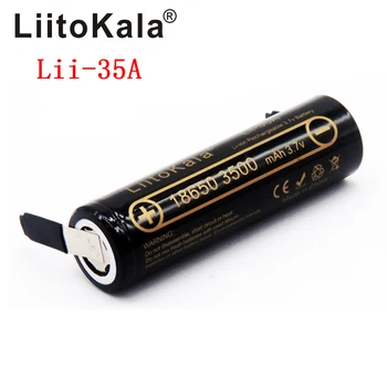 LiitoKala Lii-35A-N 3,7 V 3500mAh 10A Tømning Genopladelige Batterier 18650 Batteri/UAV+nikkel