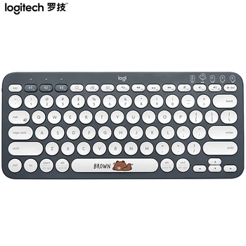 Logitech K380 Multi-Enhed Bluetooth Wireless Keyboard Line Venner Pink Sort, Multi-Farver, Windows, MacOS Android IOS Chrome OS